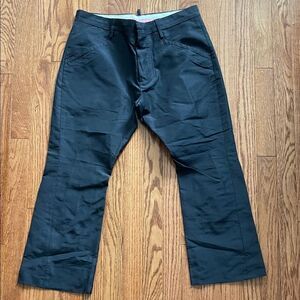 DSquared2 Black Cotton Silk Blend Cropped Pants  Sz 42